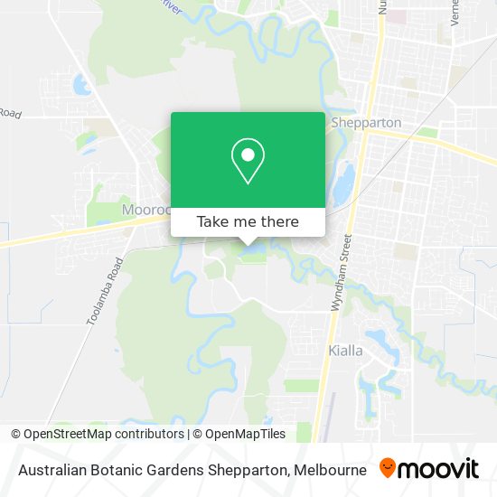 Australian Botanic Gardens Shepparton map