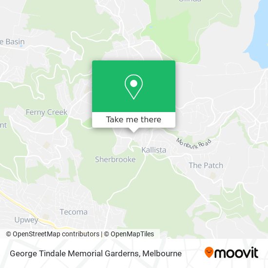 Mapa George Tindale Memorial Garderns