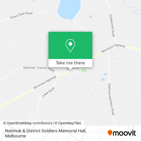 Natimuk & District Soldiers Memorial Hall map