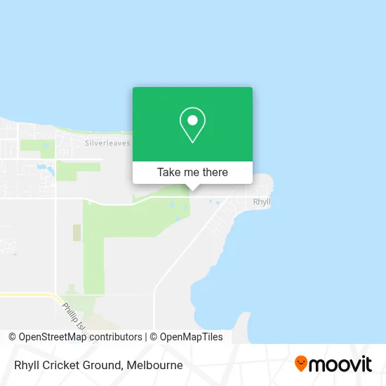 Mapa Rhyll Cricket Ground