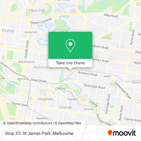 Stop 25: St James Park map
