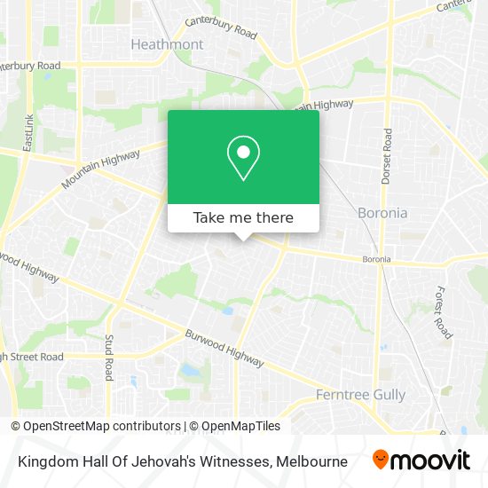 Kingdom Hall Of Jehovah's Witnesses map