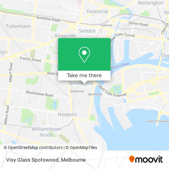 Visy Glass Spotswood map