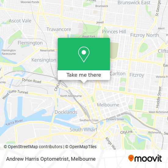 Andrew Harris Optometrist map