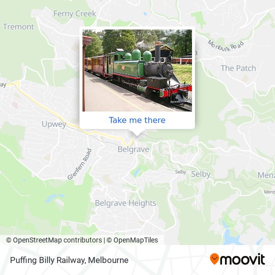 Puffing Billy Railway Map How To Get To Puffing Billy Railway In Belgrave By Bus Or Train?