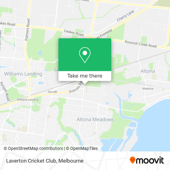 Mapa Laverton Cricket Club