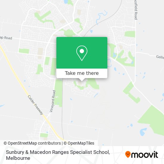 Sunbury & Macedon Ranges Specialist School map