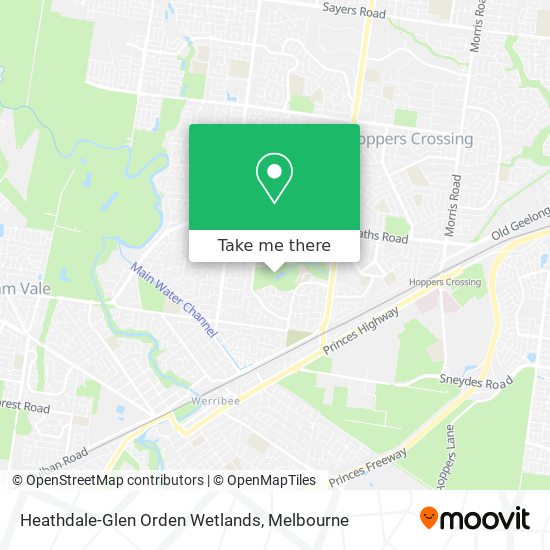 Heathdale-Glen Orden Wetlands map