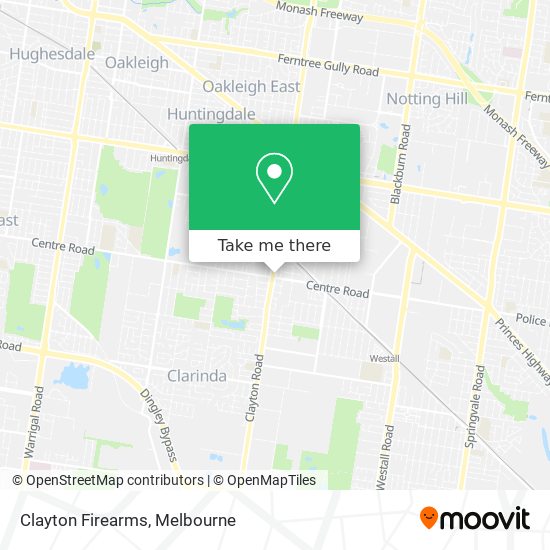 Clayton Firearms map