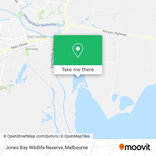 Jones Bay Wildlife Reserve map