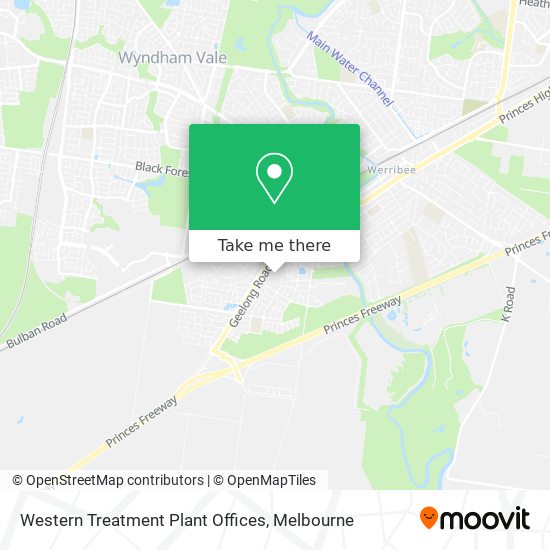 Western Treatment Plant Offices map