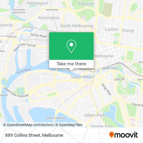 889 Collins Street map