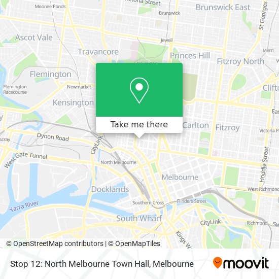 Stop 12: North Melbourne Town Hall map