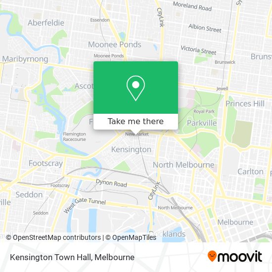 Mapa Kensington Town Hall