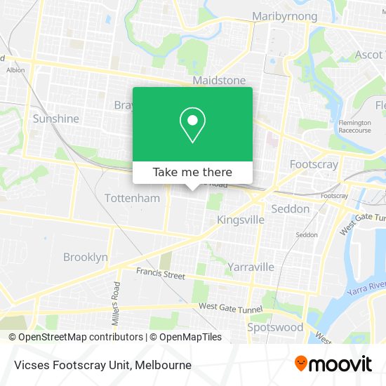 Vicses Footscray Unit map