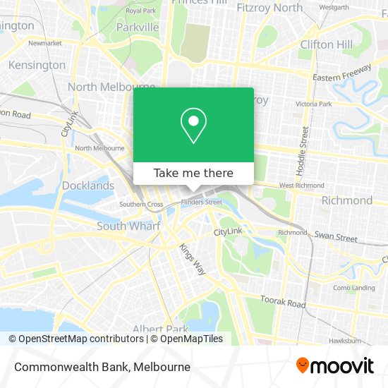 Mapa Commonwealth Bank