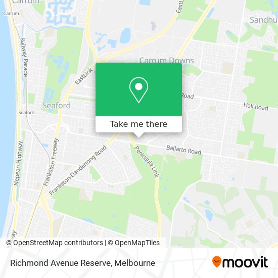 Mapa Richmond Avenue Reserve