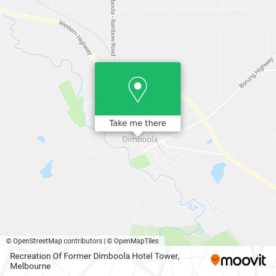 Recreation Of Former Dimboola Hotel Tower map