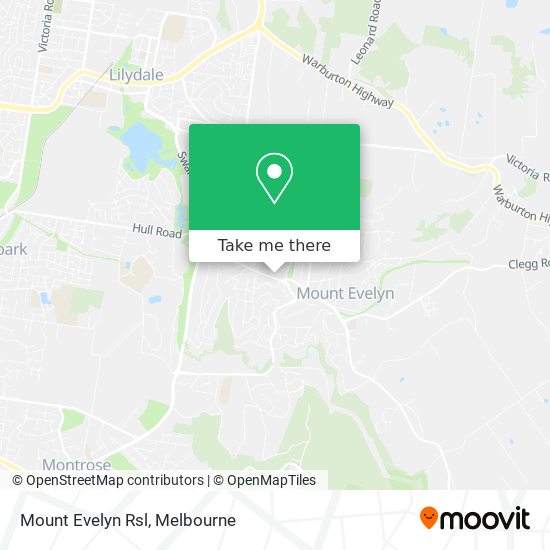 Mount Evelyn Rsl map