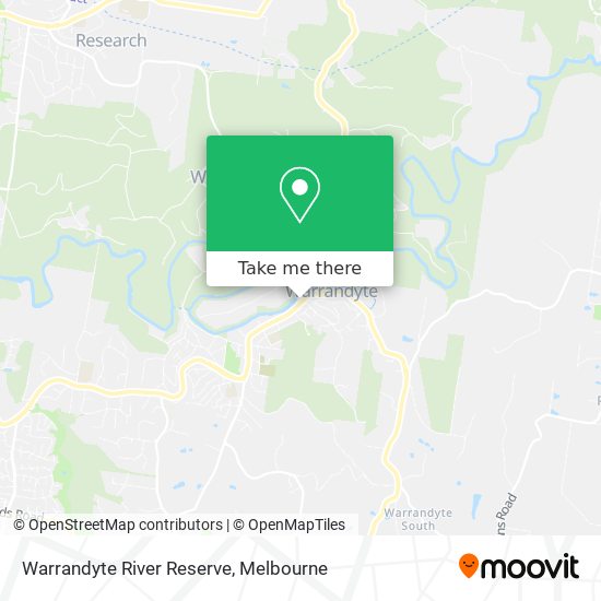 Warrandyte River Reserve map