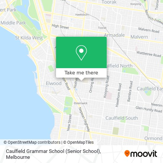 Caulfield Grammar School (Senior School) map