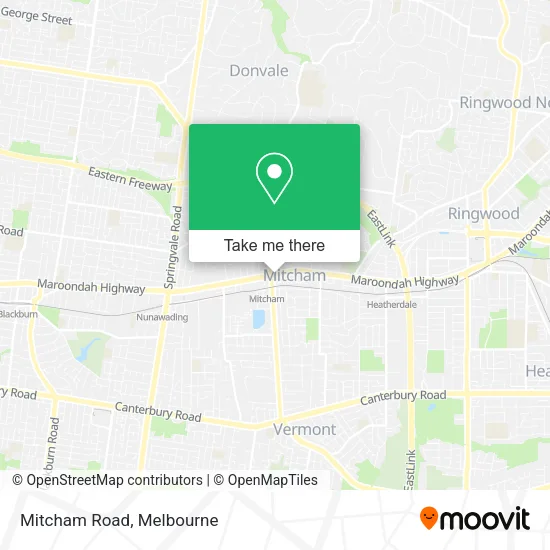 Mitcham Road map