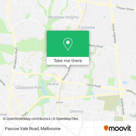 Pascoe Vale Road map