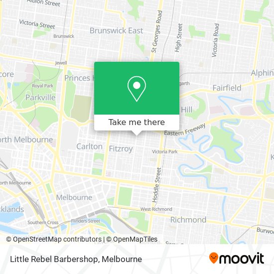 Little Rebel Barbershop map