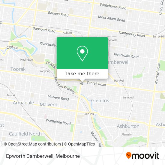 Epworth Camberwell map