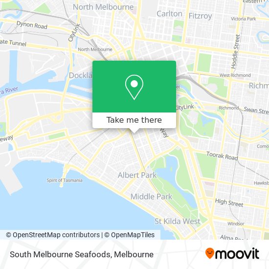 Mapa South Melbourne Seafoods