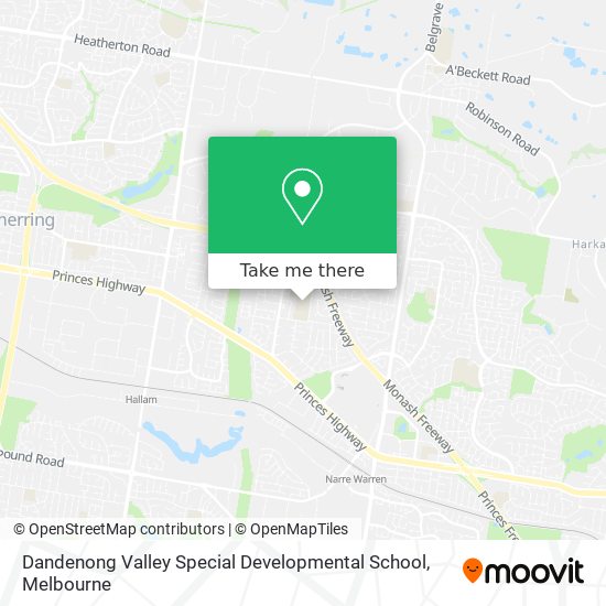 Dandenong Valley Special Developmental School map