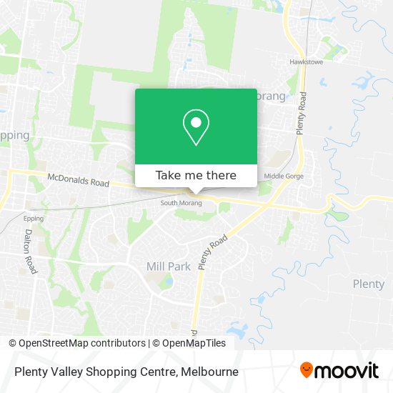 Mapa Plenty Valley Shopping Centre