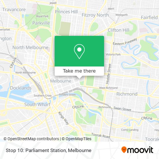 Stop 10: Parliament Station map