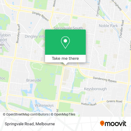 Mapa Springvale Road