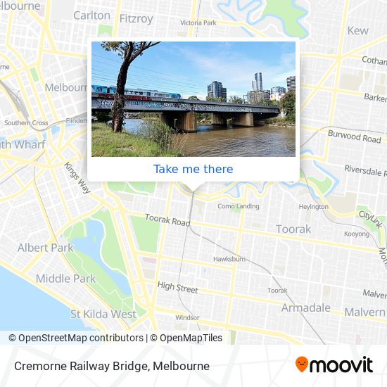 Cremorne Railway Bridge map