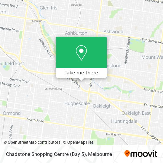 Chadstone Shopping Centre (Bay 5) map