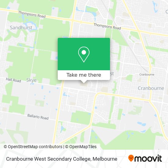 Mapa Cranbourne West Secondary College