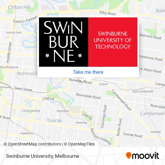 Mapa Swinburne University