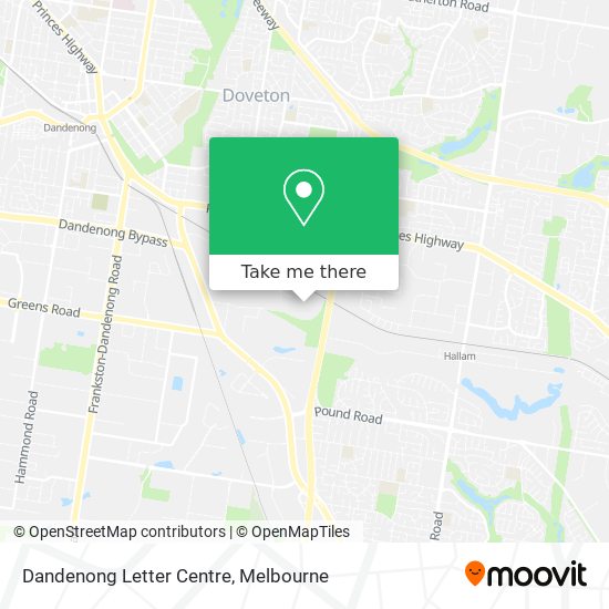 Dandenong Letter Centre map