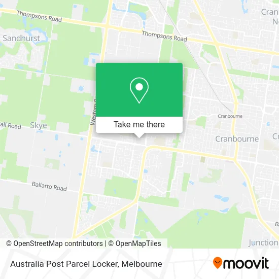 Mapa Australia Post Parcel Locker
