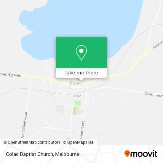 Colac Baptist Church map