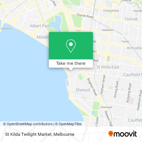 St Kilda Twilight Market map