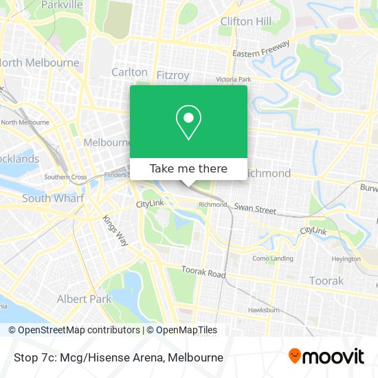 Stop 7c: Mcg/Hisense Arena map