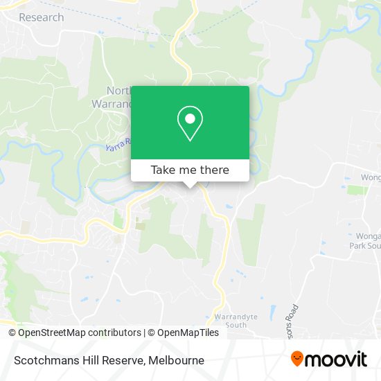 Scotchmans Hill Reserve map