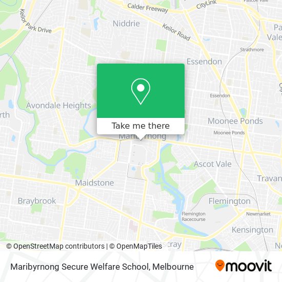 Maribyrnong Secure Welfare School map