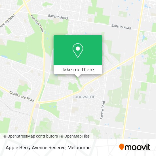 Mapa Apple Berry Avenue Reserve