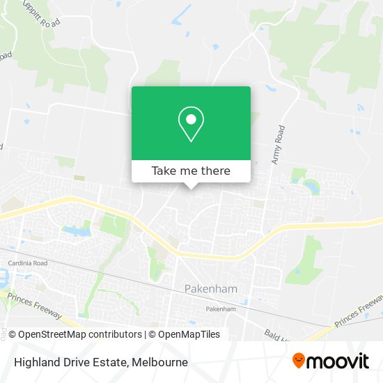 Highland Drive Estate map