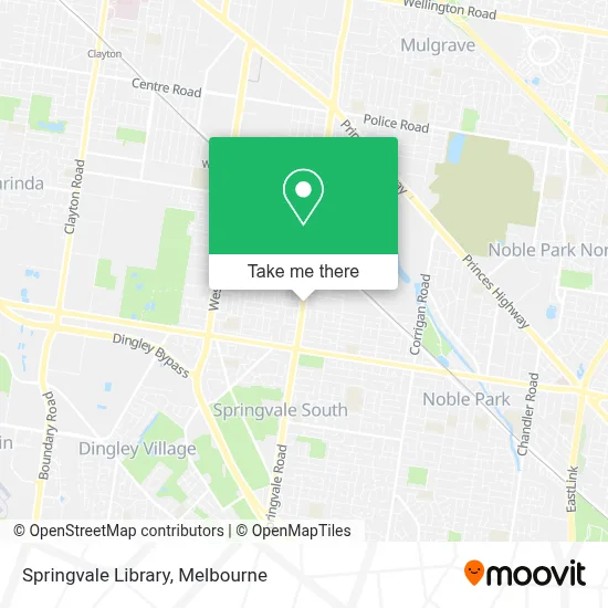 Mapa Springvale Library