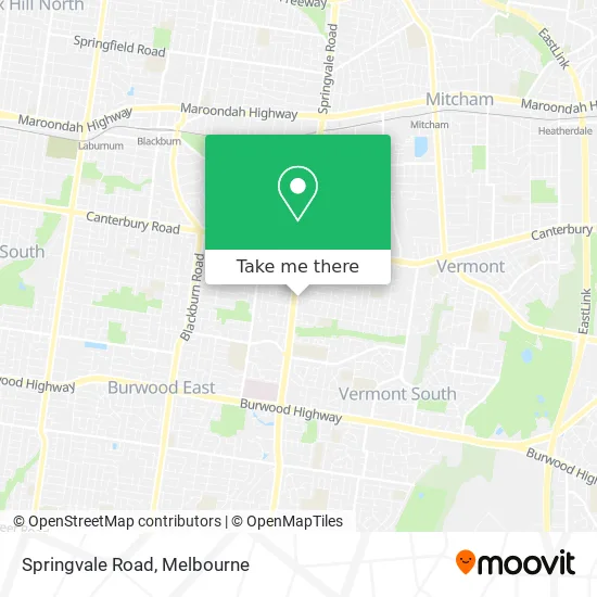 Springvale Road map