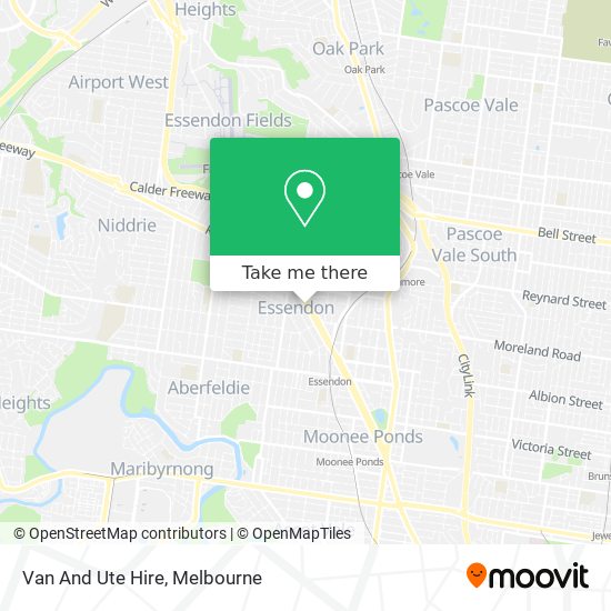 Van And Ute Hire map